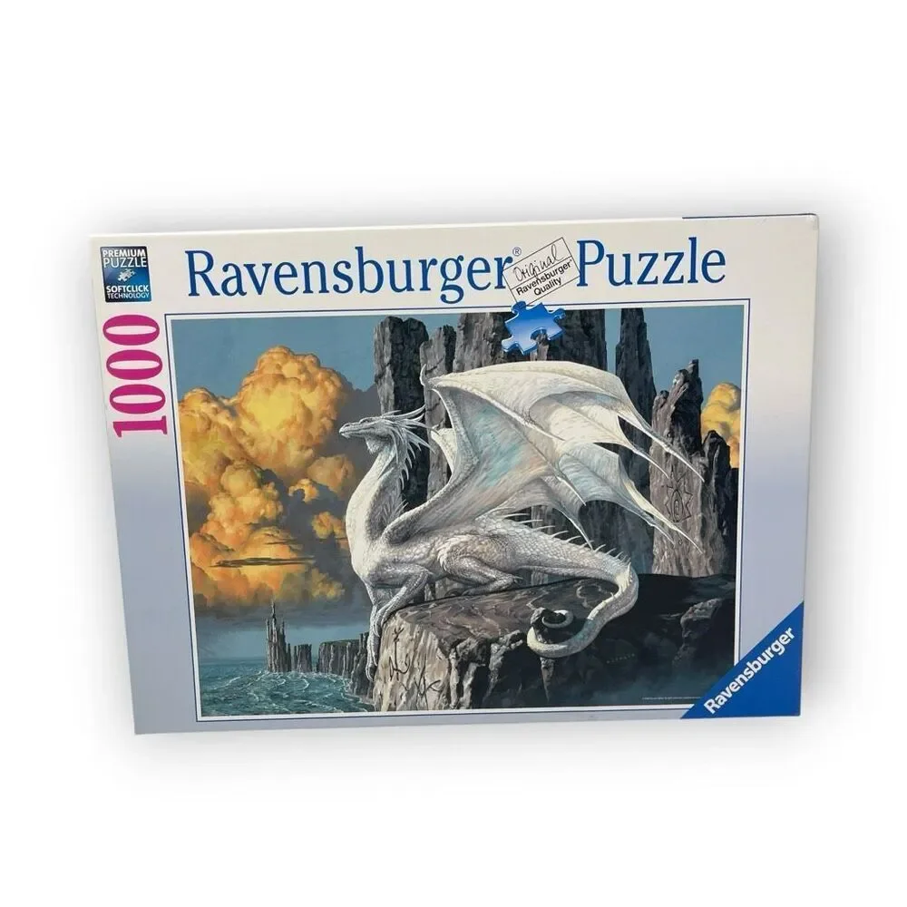 Ravensburger White Dragon 1000 Piece Jigsaw Puzzle 70 X 50 cm Boxed Fantasy Art